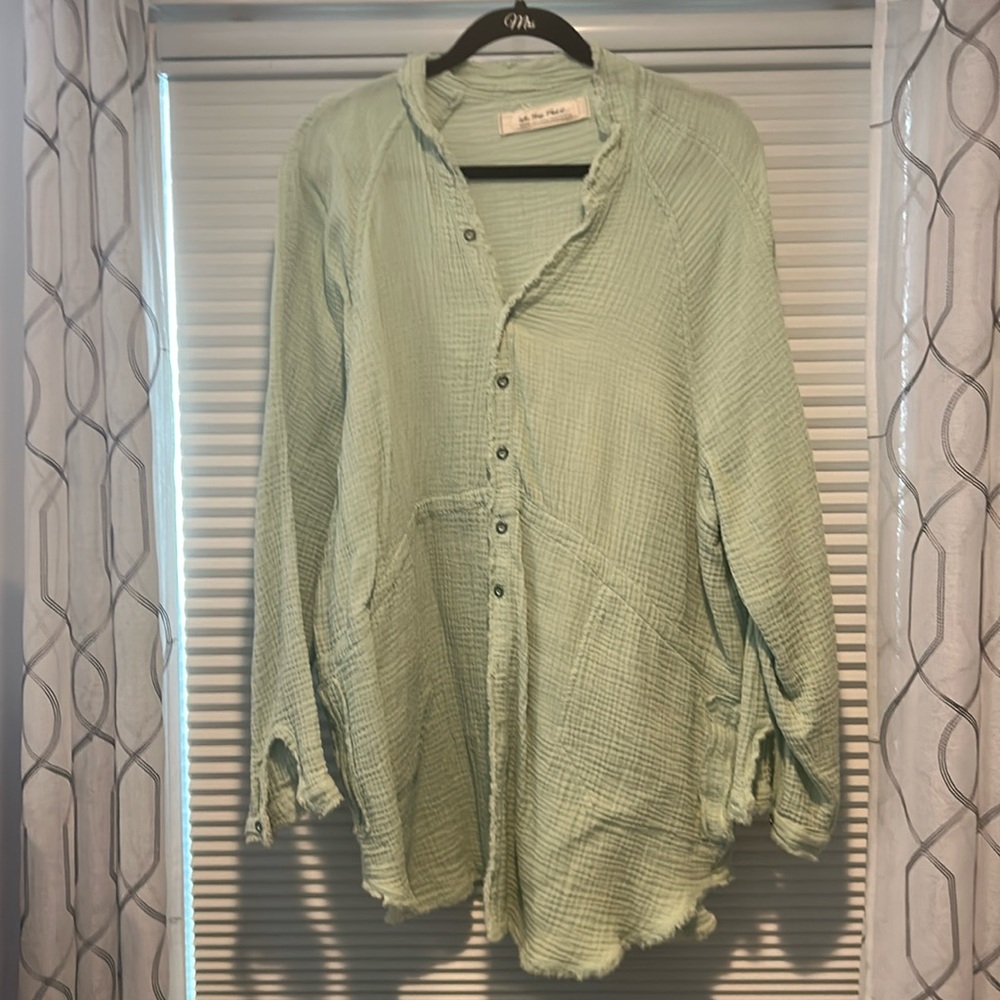 NWOT we the free tunic size med mint green
